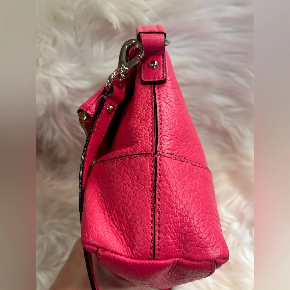 KATE SPADE Leather Southport Avenue Zinnia Hot Pink Pebbled Leather NWT